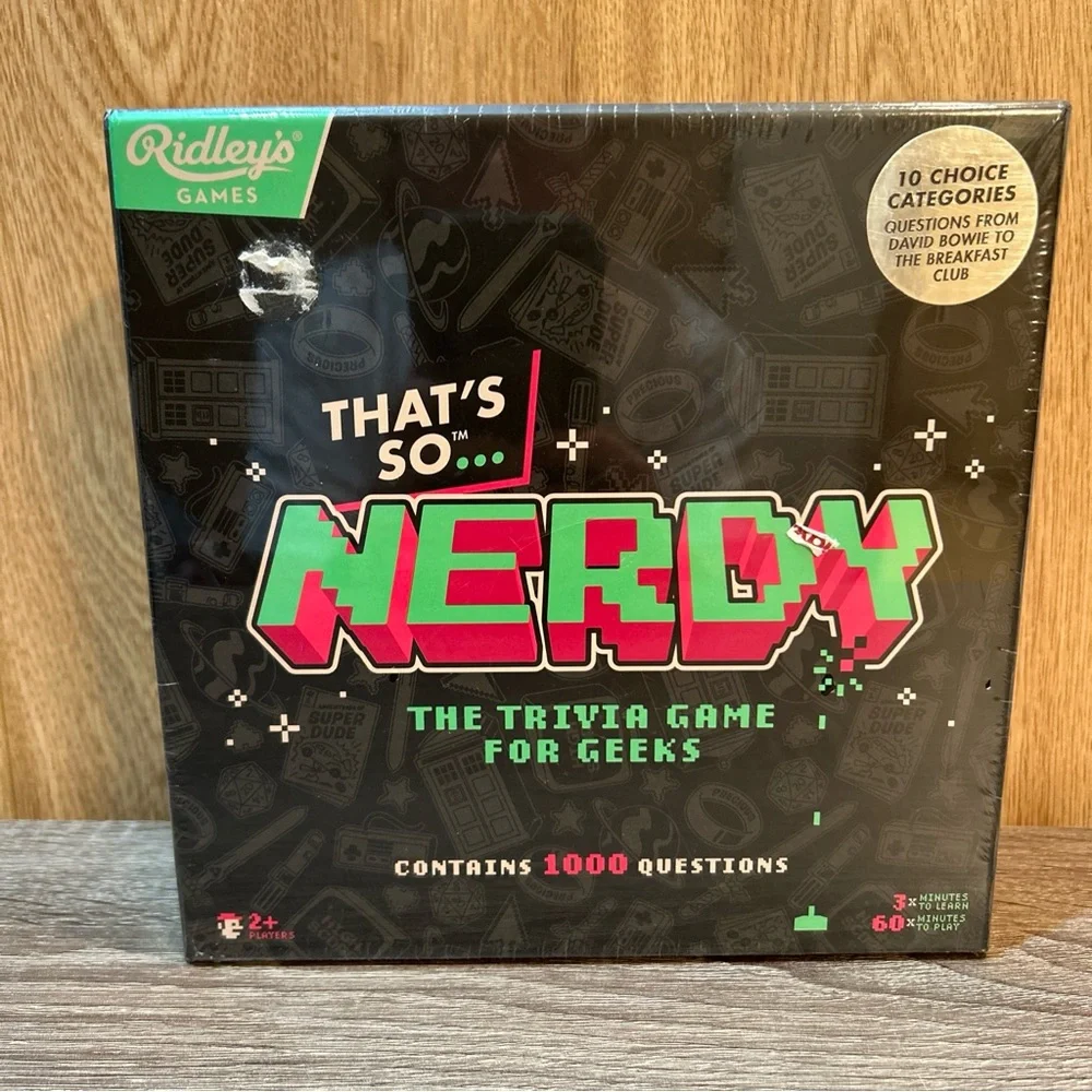 That's So Nerdy for Geeks Game 10 Categories 1000 Questions Ridley's NEW SEALED